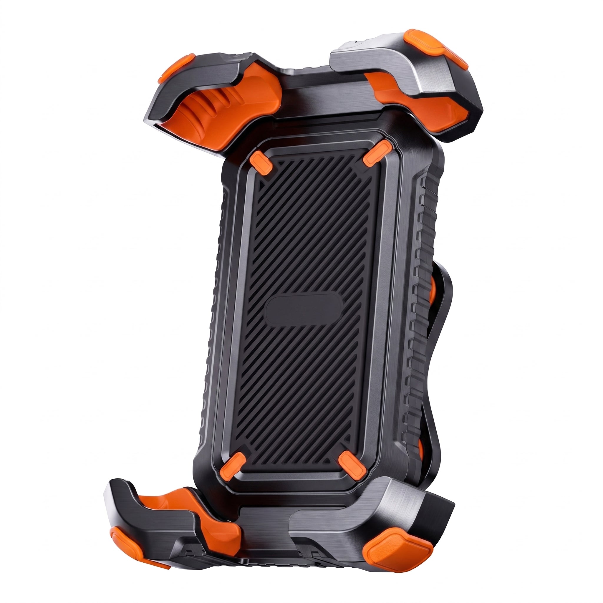 OBTKBKU Motorcycle Phone Mount, 4-Axis Shock Absorption Bike Phone Holder, 360° Rotation, 4.7-7", Orange
