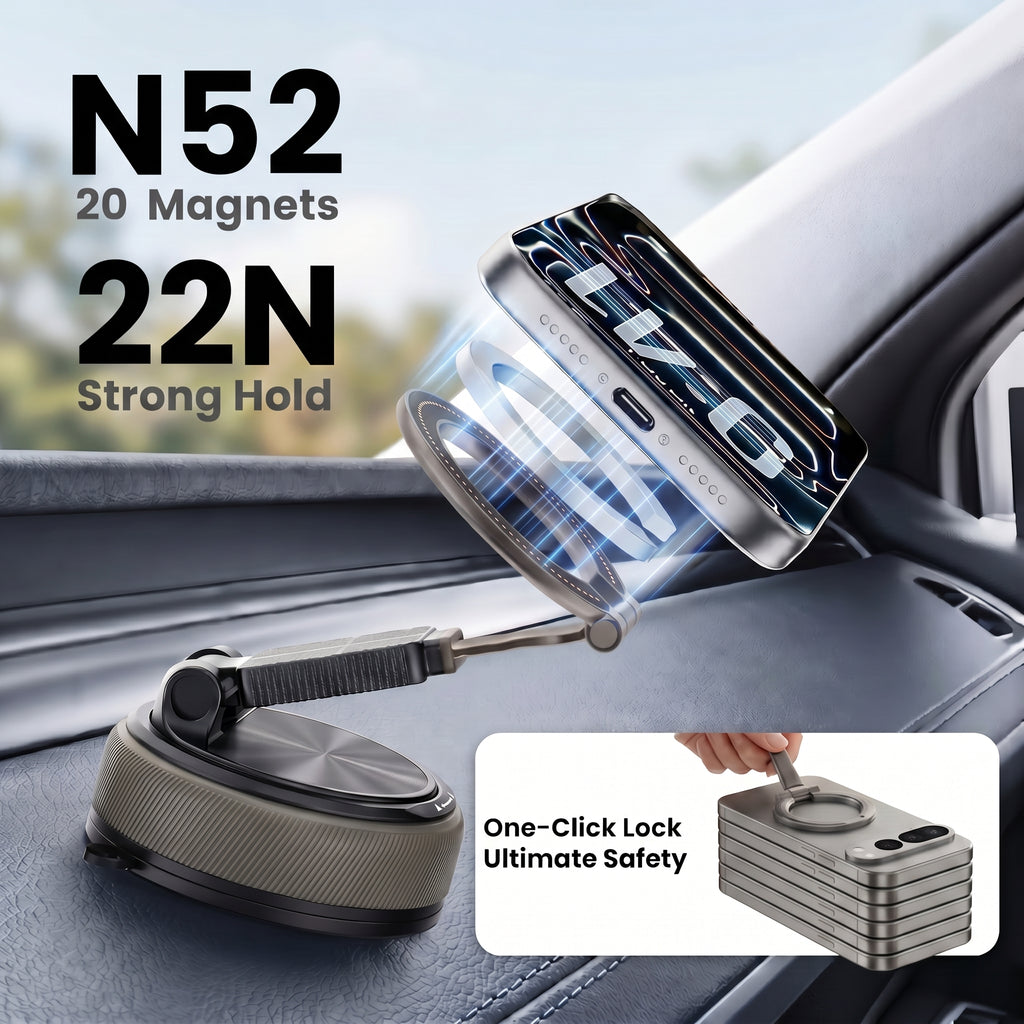 Specam 2-in-1 Magnetic Car Phone Mount & Desk Stand - Black - View 4