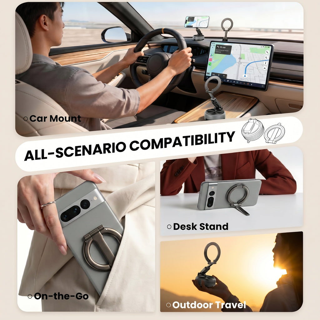 Specam 2-in-1 Magnetic Car Phone Mount & Desk Stand - Black - View 7