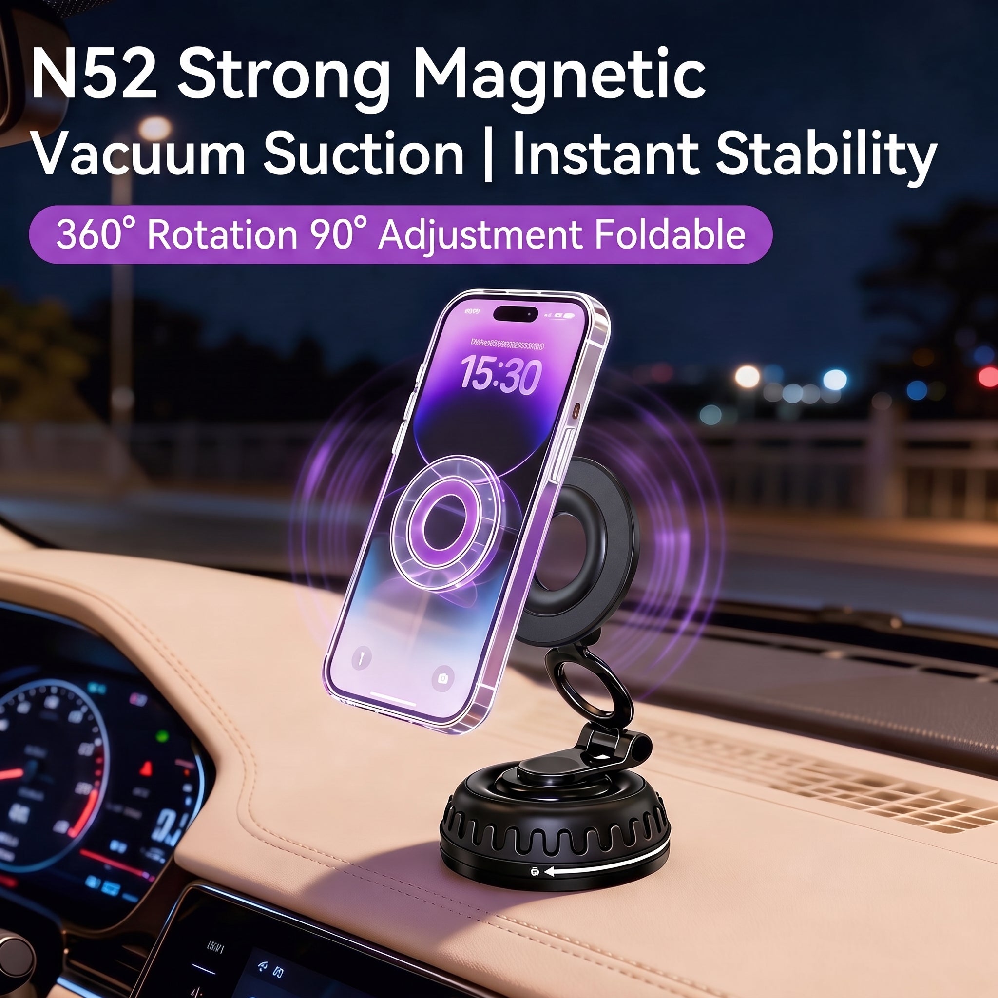 Specam S20 Magnetic Car Phone Mount - Black - View 3