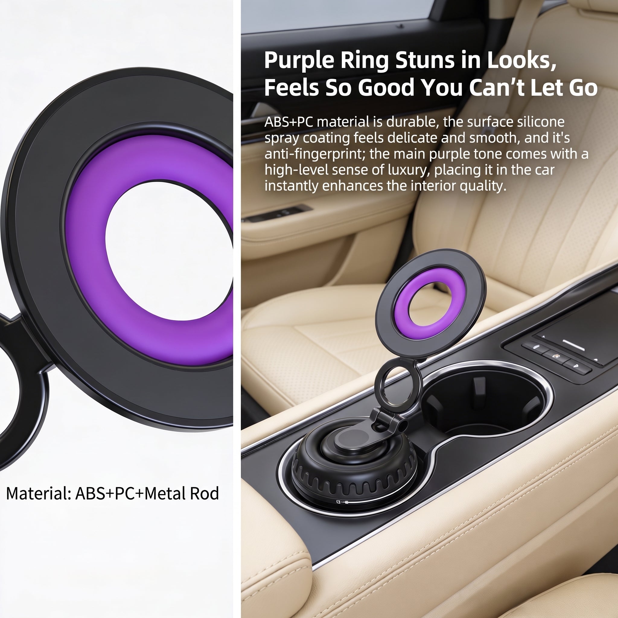 Specam S20 Magnetic Car Phone Mount - Purple - View 10