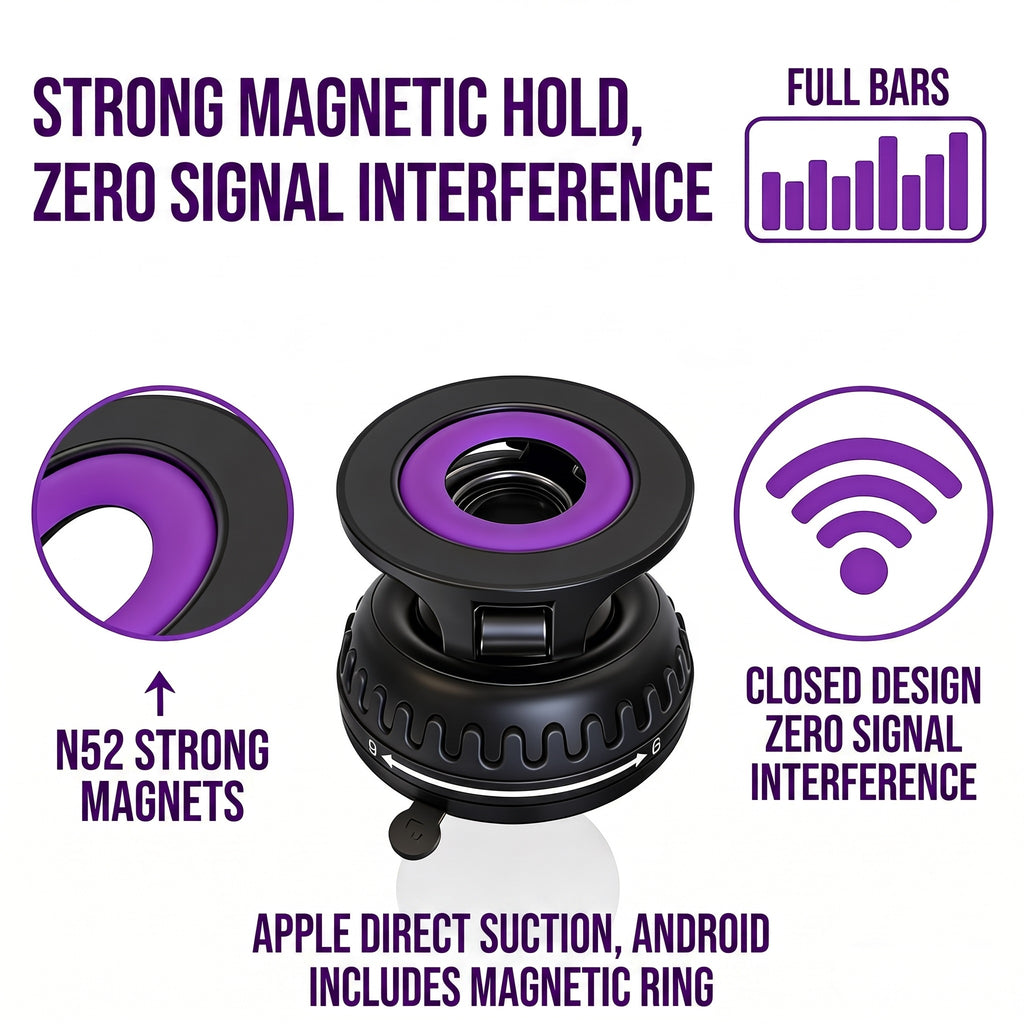 Specam S20 Magnetic Car Phone Mount - Purple - View 6