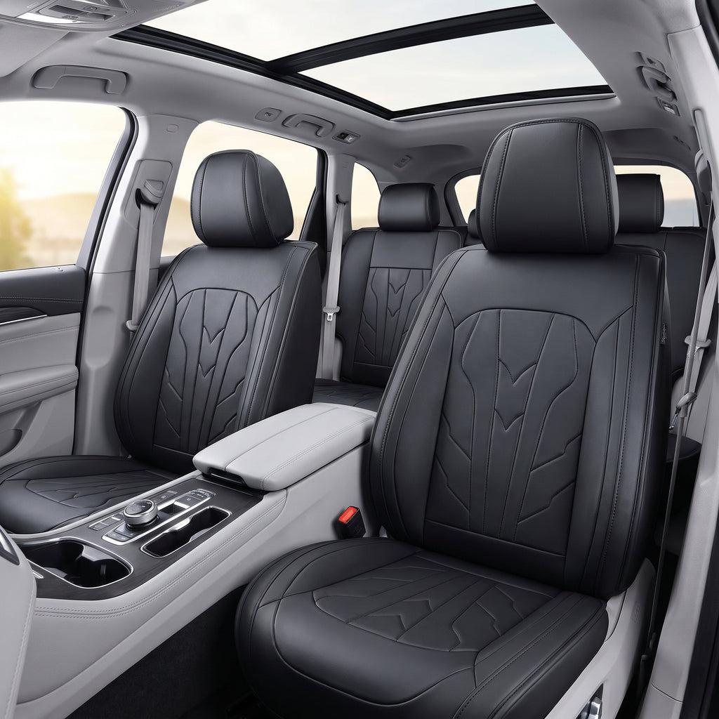 Specam Full Set Car Seat Covers 5-Seat Universal Fit - Black - View 3