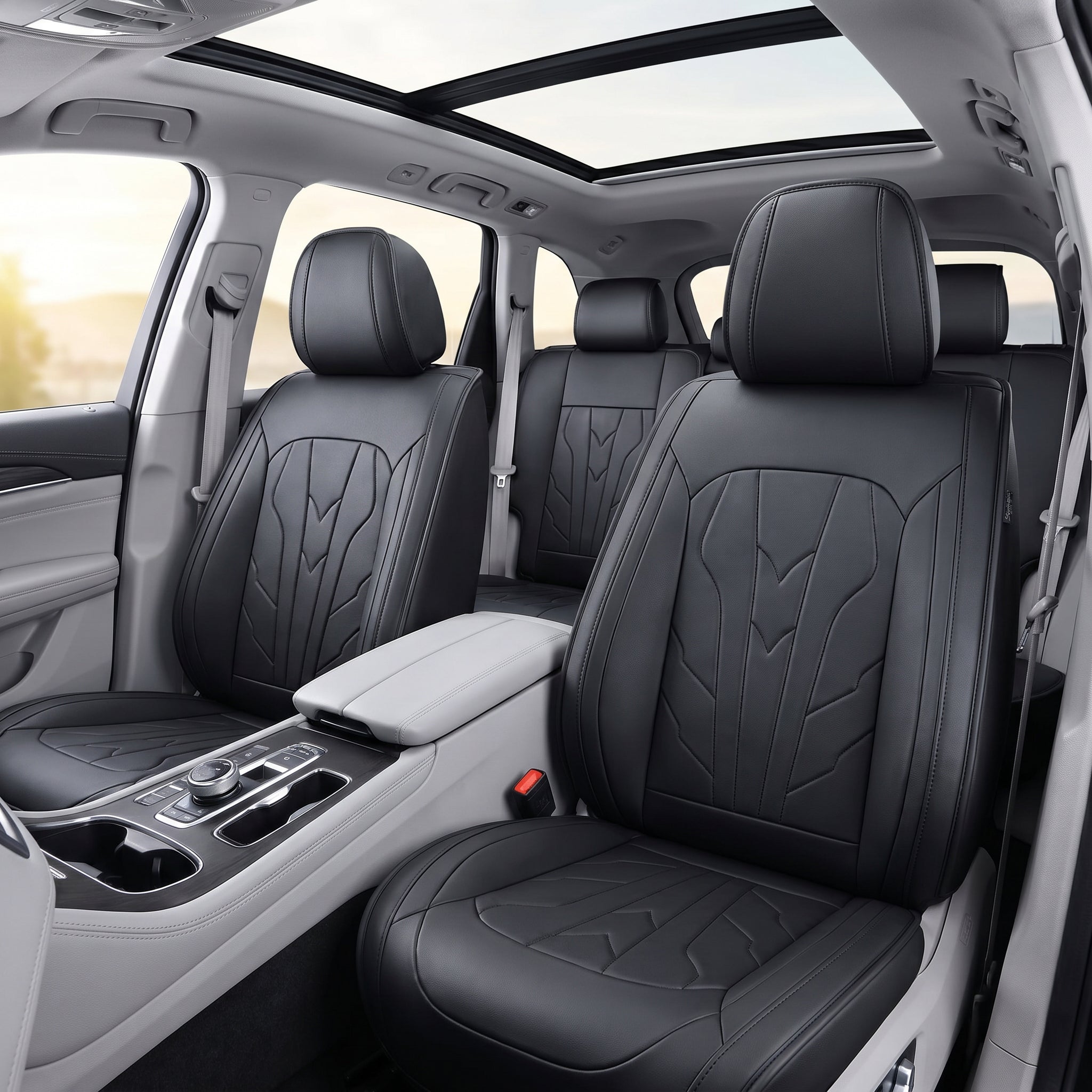 Specam Full Set Car Seat Covers 5-Seat Universal Fit - Black - View 3
