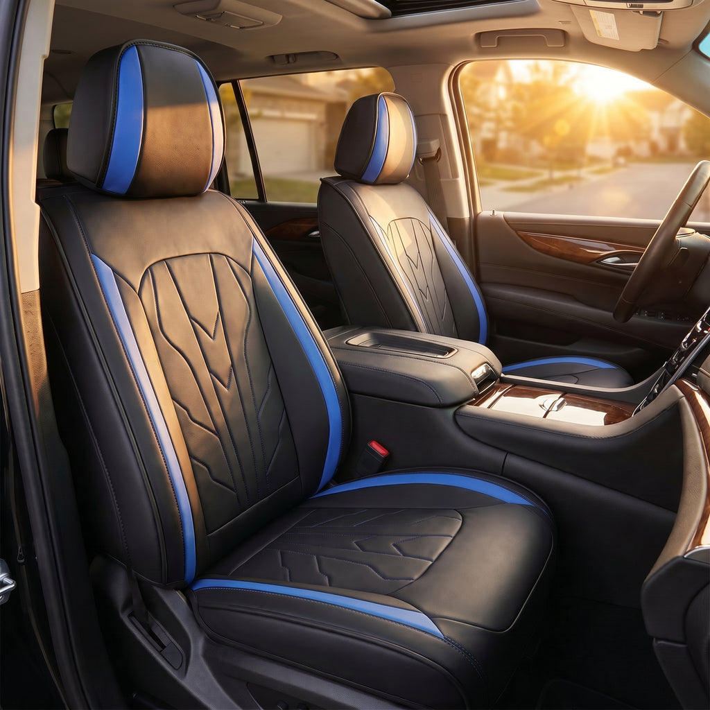 Specam Full Set Car Seat Covers 5-Seat Universal Fit - Blue - View 2