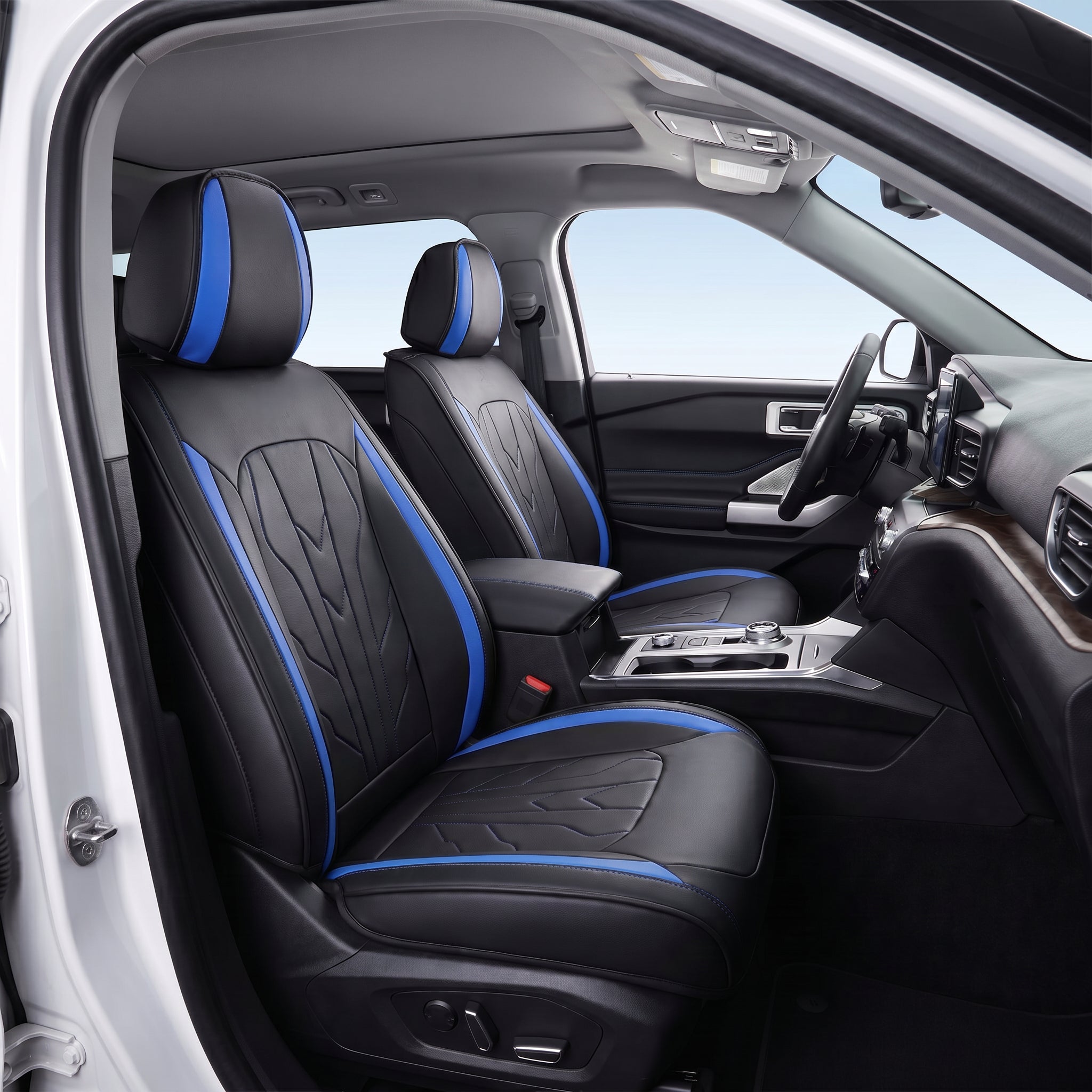 Specam Full Set Car Seat Covers 5-Seat Universal Fit - Blue - View 8