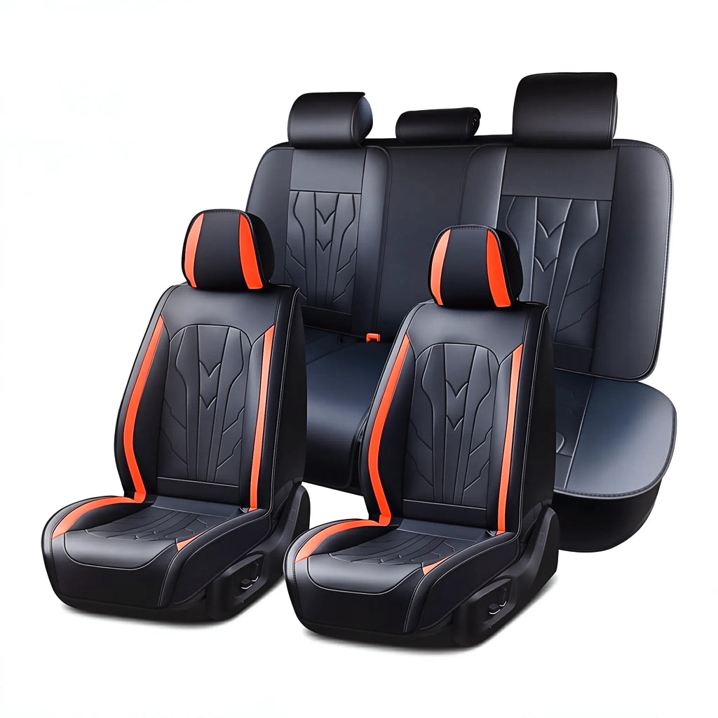 Specam Full Set Car Seat Covers 5-Seat Universal Fit - Red - View 1