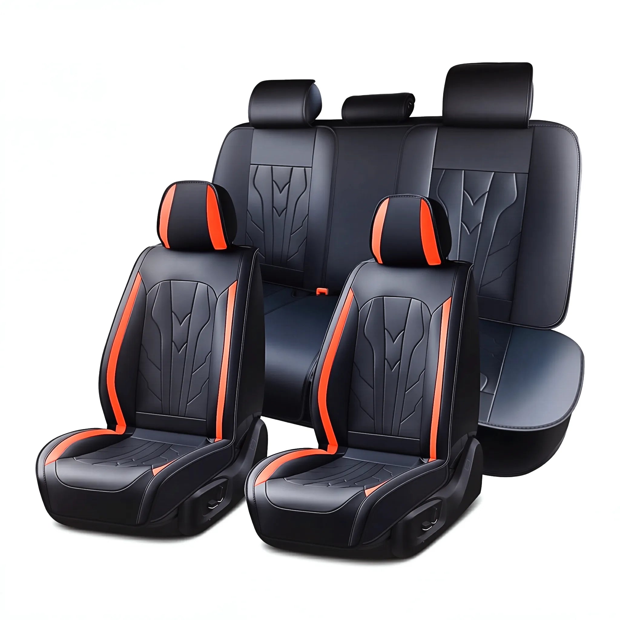 Specam Full Set Car Seat Covers 5-Seat Universal Fit - Red - View 1