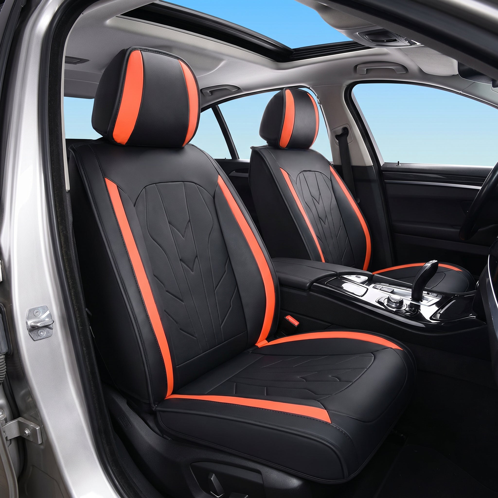 Specam Full Set Car Seat Covers 5-Seat Universal Fit - Red - View 2