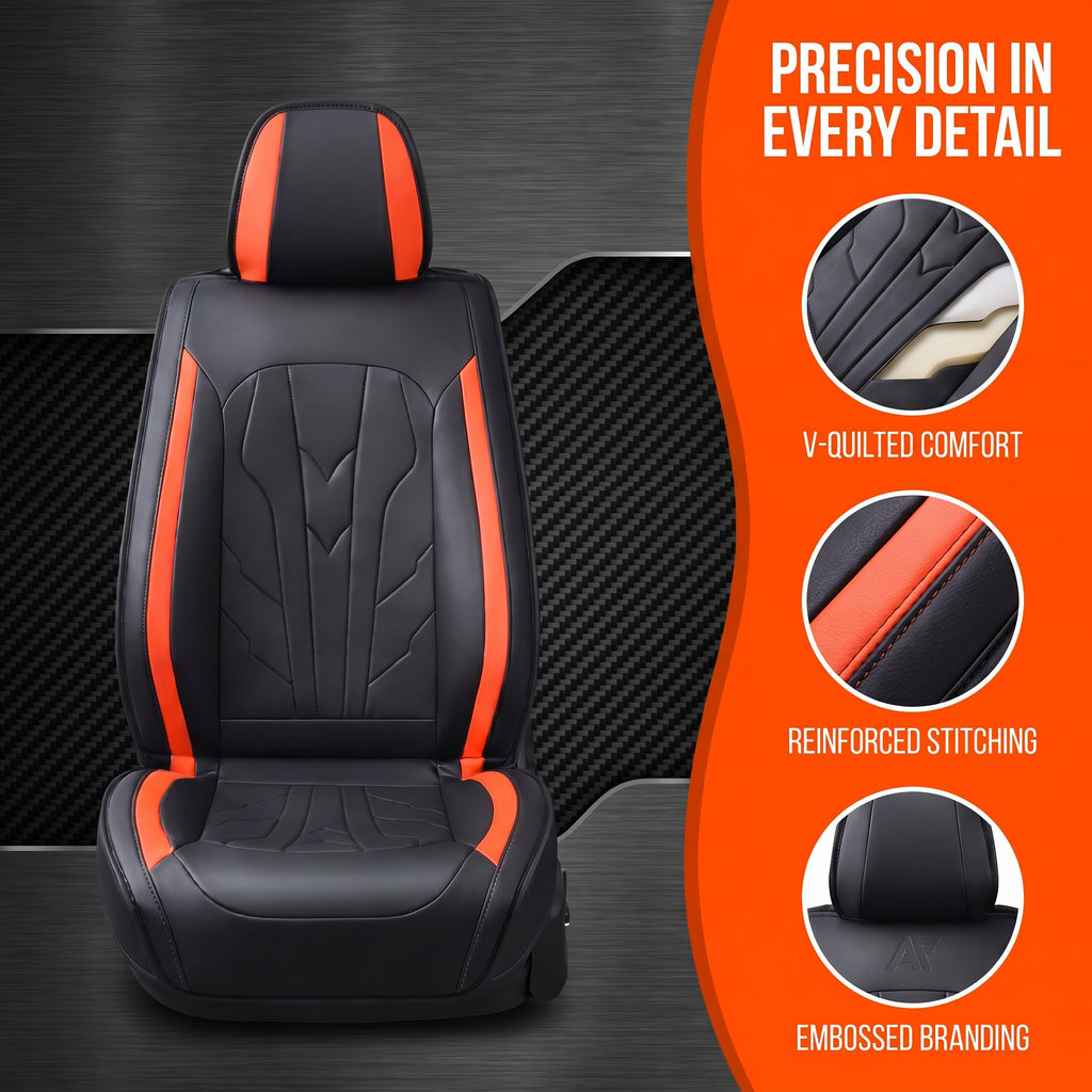 Specam Full Set Car Seat Covers 5-Seat Universal Fit - Red - View 7