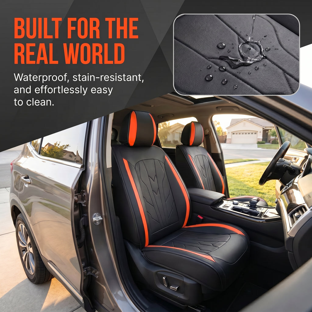 Specam Full Set Car Seat Covers 5-Seat Universal Fit - Red - View 8