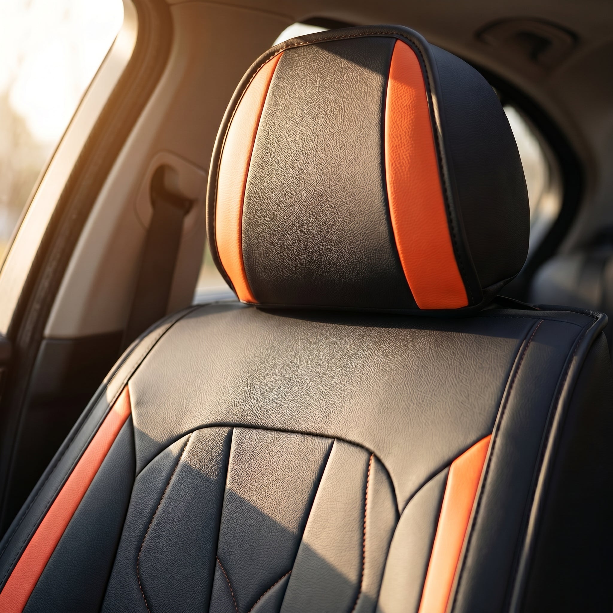 Specam Full Set Car Seat Covers 5-Seat Universal Fit - Red - View 9